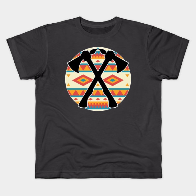 Tomahawk Pattern - 2 Kids T-Shirt by Brightfeather